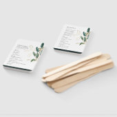 EUCALYPTUS GREEN GOLD FOLIAGE WEDDING PROGRAMM FÄCHER (Non-assembled)