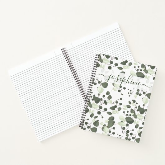 Eucalyptus green ist ein personalisiertes, elegant notizblock (Innenseite)