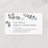 Eucalyptus green leaves visitenkarte (Vorderseite)