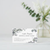 Eucalyptus green leaves visitenkarte (Stehend Vorderseite)