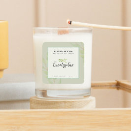 Eucalyptus Green Product Label Quadratischer Aufkleber