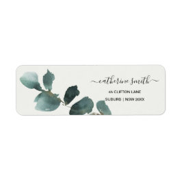 EUCALYPTUS GREEN TRENDY FOLIAGE WATERCOLOR ADRESSE