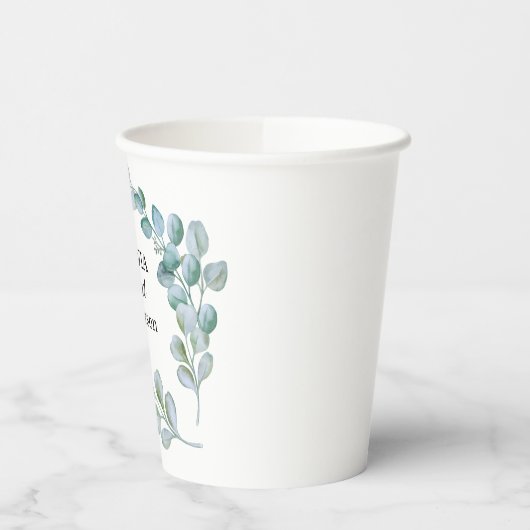 Eucalyptus greenary wedding paper cop pappbecher (Links)