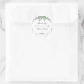 Eucalyptus Greenerage Foliage Wedding Vielen Dank Runder Aufkleber (Tasche)