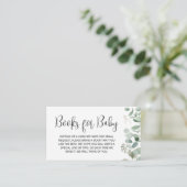 Eucalyptus Greenerenery Baby Shower Books for Baby Begleitkarte (Stehend Vorderseite)
