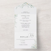 Eucalyptus Greenery All In One Invitation Einladung (Innen)