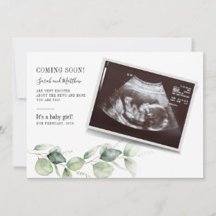 Eucalyptus Greenery Baby Reveal Schwangerschaft Ankündigung