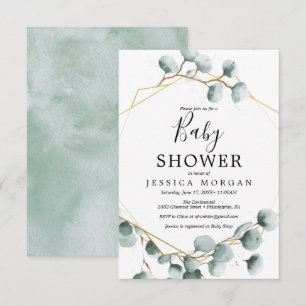 Eucalyptus Greenery Baby Shower Einladungskarte Einladung