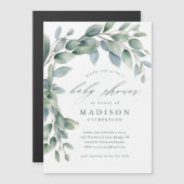 Eucalyptus Greenery Baby Shower Magnet Einladung (Vorne/Hinten)
