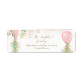 Eucalyptus Greenery Baby Shower Rücksendeadresse (Vorne)