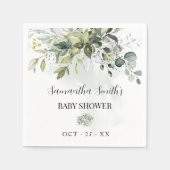 Eucalyptus Greenery Baby Shower Serviette (Vorderseite)