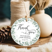 Eucalyptus Greenery Baby Shower Vielen Dank Geschenkanhänger