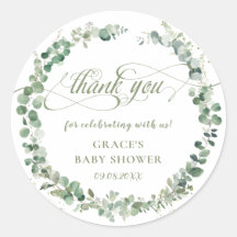 Eucalyptus Greenery Baby Shower Vielen Dank
