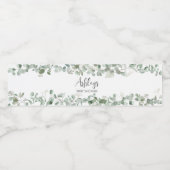 Eucalyptus Greenery Baby Shower Wasserflaschenetikett (Einzelnes Label)