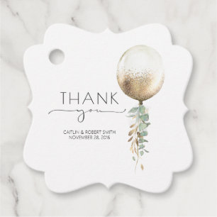 Eucalyptus Greenery Balloon Wedding Vielen Dank Geschenkanhänger
