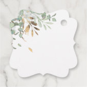 Eucalyptus Greenery Balloon Wedding Vielen Dank Geschenkanhänger (Rückseite)