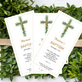 Eucalyptus Greenery Baptism Favor Bookmak Dankeskarte