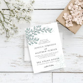 Eucalyptus Greenery Boho Elegant Wedding Einladung