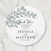 Eucalyptus Greenery Boho Elegant Wedding Geschenkanhänger (Rückseite)