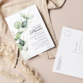 Eucalyptus Greenery Boy Baby Shower Einladungspostkarte