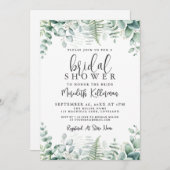Eucalyptus Greenery Bridal Shower Einladung (Vorne/Hinten)