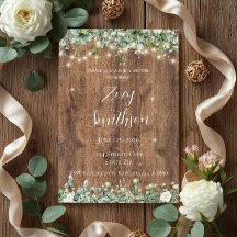 Eucalyptus Greenery Bridal Shower Invitation