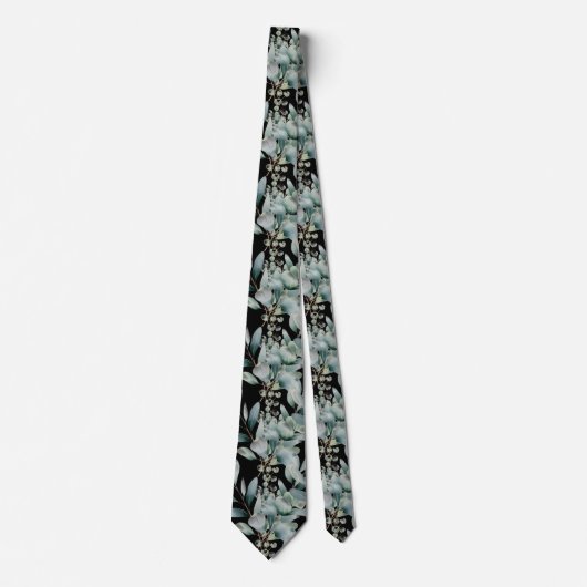 Eucalyptus Greenery Classic Formal Floral Neck Tie Krawatte (Vorderseite)