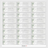 Eucalyptus Greenery Elegant Gastadresse Aufkleber (Blatt)