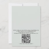 Eucalyptus Greenery Elegant Modern QR Code Wedding Einladung (Rückseite)