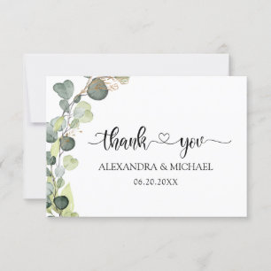 Eucalyptus Greenery Elegant Vielen Dank Einladung