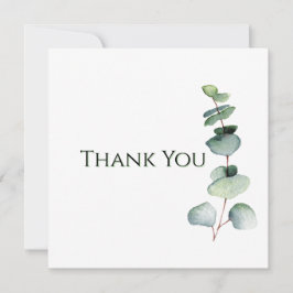 Eucalyptus Greenery Elegant Watercolor Vielen Dank