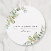 Eucalyptus Greenery Elegant Wedding Favor Geschenkanhänger (Rückseite)