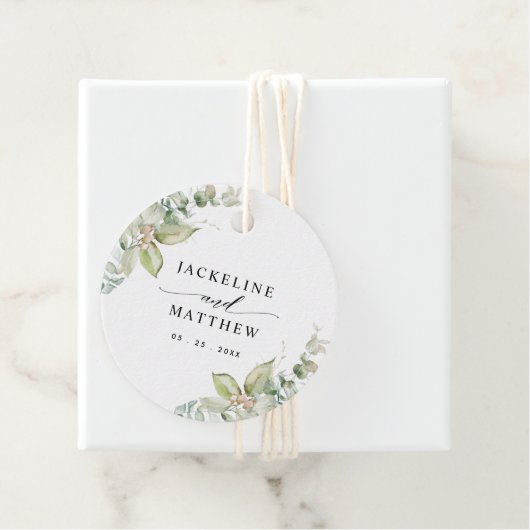 Eucalyptus Greenery Elegant Wedding Favor Geschenkanhänger (Beispiel)