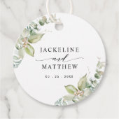 Eucalyptus Greenery Elegant Wedding Favor Geschenkanhänger (Vorderseite)