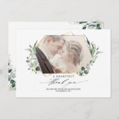 Eucalyptus Greenery Elegant Wedding Foto Ankündigung (Vorne/Hinten)