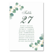 Eucalyptus Greenery Elegant Wedding Guest Name Tischnummer
