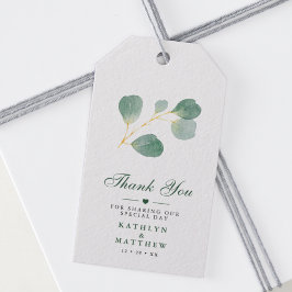 Eucalyptus Greenery Elegant Wedding Vielen Dank Geschenkanhänger