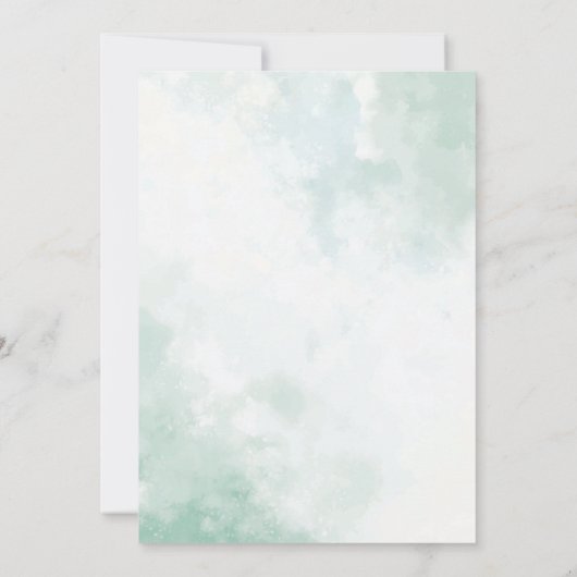 Eucalyptus Greenery Elephant Blue Baby Boy Shower Einladung (Rückseite)