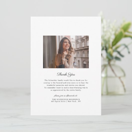 Eucalyptus Greenery | Funeral Memorial Program Einladung (Stehend Vorderseite)