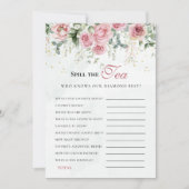 Eucalyptus Greenery Gold Leaves Bridal Shower game Einladung (Vorderseite)