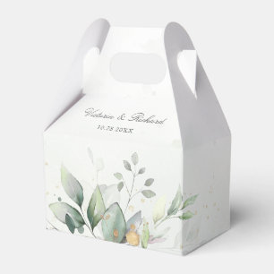 Eucalyptus Greenery Gold Leaves Thank You Geschenkschachtel