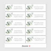 Eucalyptus Greenery Guest Names Address Labels (Blatt)
