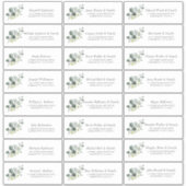 Eucalyptus Greenery Guest Names Smaller Labels (Vorderseite)