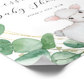 Eucalyptus Greenery Lamb Baby Dusche Willkommen Poster (Ecke)