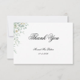 Eucalyptus Greenery Leaves  Thank You Card Dankeskarte