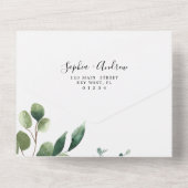 Eucalyptus Greenery Leaves Wedding All In One Invi Einladung (Rückseite)