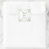 Eucalyptus Greenery Leaves Wedding Quadratischer Aufkleber (Tasche)