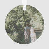 Eucalyptus Greenery Mr. and Mrs Newlywed Foto Ornament (Rückseite)