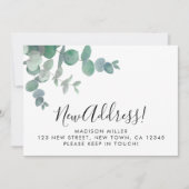 Eucalyptus Greenery New Address Moving Ankündigung (Vorderseite)