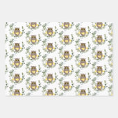 Eucalyptus Greenery Owls Geschenkpapier Set (Vorderseite 3)